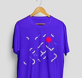 Home blue t shirt woman